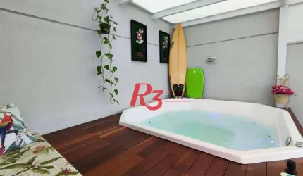 Apartamento Garden com 2 dormitórios à venda, 154 m² por R$ 1.400.000,00 - Campo Grande - Santos/SP
