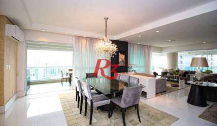 Apartamento com 4 dormitórios para alugar, 360 m² por R$ 40.000,00/mês - Gonzaga - Santos/SP