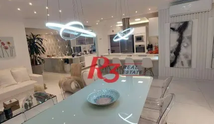 Apartamento Garden com 3 dormitórios à venda, 203 m² por R$ 3.180.000,00 - Gonzaga - Santos/SP