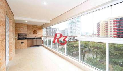 Apartamento com 3 dormitórios à venda, 134 m² por R$ 1.550.000,00 - Gonzaga - Santos/SP
