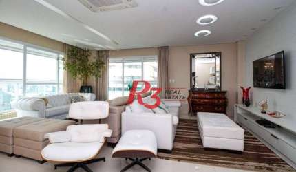 Venda apartamento com 3 dormitórios à venda, 207 m² por R$ 2.390.000 - Pompéia - Santos/SP