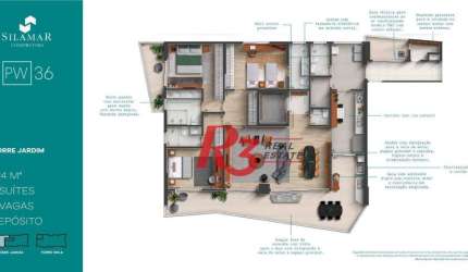 Apartamento à venda, 224 m² por R$ 3.660.000,00 - Gonzaga - Santos/SP