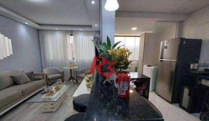 Apartamento com 3 dormitórios à venda, 90 m² por R$ 691.000,00 - Pompéia - Santos/SP
