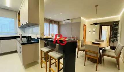 Apartamento com 2 dormitórios à venda, 77 m² por R$ 876.150,00 - Aparecida - Santos/SP