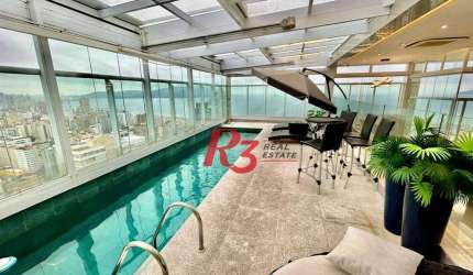 Cobertura à venda, 450 m² por R$ 8.900.000,00 - Gonzaga - Santos/SP
