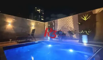Cobertura com 3 dormitórios e lazer, à venda, 180 m² por R$ 1.650.000 - Boqueirão - Santos/SP