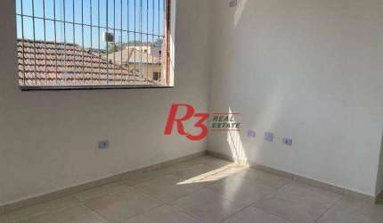 R3 REAL ESTATE VENDE CASA SOBRESPOSTA ALTA! Casa com 2 dormitórios à venda, 72 m² por R$ 320.000 - Chico de Paula - Santos/SP