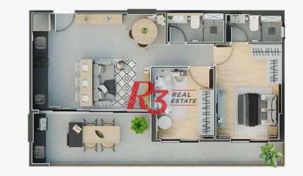 Apartamento com 2 dormitórios, 65 m² - venda por R$ 950.000,00 ou aluguel por R$ 6.500,00/mês - Ponta da Praia - Santos/SP