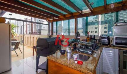 Cobertura com 3 dormitórios à venda, 255 m² por R$ 1.700.000,00 - Pompéia - Santos/SP
