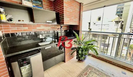 Apartamento com 3 dormitórios à venda, 148 m² por R$ 2.390.000,00 - Boqueirão - Santos/SP