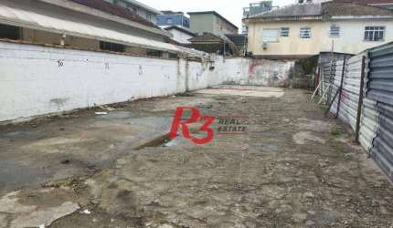 Terreno, 332 m² - venda por R$ 1.250.000,00 ou aluguel por R$ 4.500,01/mês - Campo Grande - Santos/SP