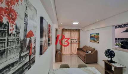 Oportunidade à venda no José Menino! Porteira fechada, 2 quartos,sacada vista livre,  1 vaga, lazer com piscina e academia, andar alto, portaria 24h!