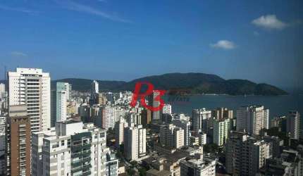 Apartamento para alugar, 106 m² por R$ 9.000,00/mês - Aparecida - Santos/SP