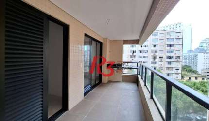 Apartamento novo à venda, 2 quartos (1 suite), próximo à praia, José Menino, Santos SP
