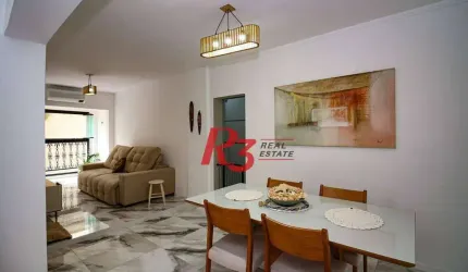 Apartamento com 2 dormitórios, 128 m² - venda por R$ 750.000,00 ou aluguel por R$ 6.500,00/mês - Campo Grande - Santos/SP