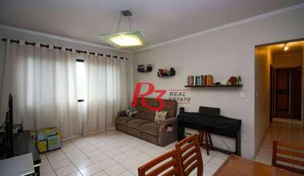 Apartamento com 2 dormitórios à venda, 77 m² por R$ 539.000,00 - Embaré - Santos/SP