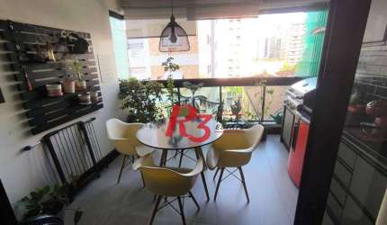 Apartamento à venda, 132 m² por R$ 1.300.000,00 - Pompéia - Santos/SP