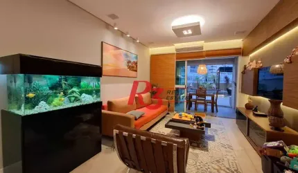 Apartamento Garden à venda, com 2 suítes e 3 vagas, Gonzaga, Santos SP