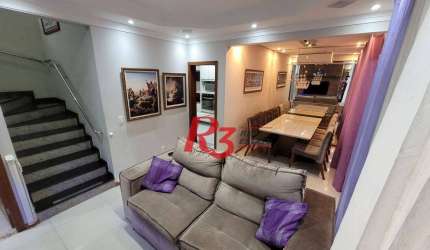 Sobrado com 4 dormitórios para alugar, 151 m² por R$ 10.901,00/mês - Pompéia - Santos/SP