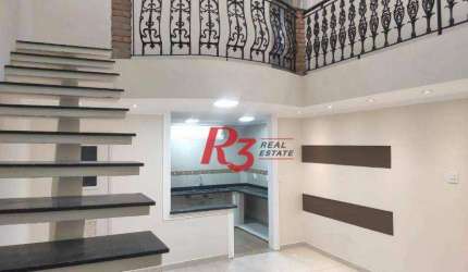 Sobrado para alugar, 100 m² por R$ 4.000,02/mês - Macuco - Santos/SP