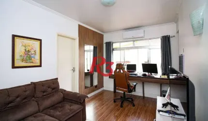 Apartamento com 1 dormitório, 49 m² - venda por R$ 375.000,00 ou aluguel por R$ 3.600,00 - Gonzaga - Santos/SP