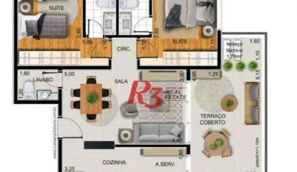 Apartamento à venda, 83 m² por R$ 1.930.000,00 - Embaré - Santos/SP