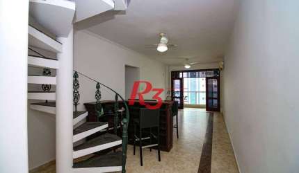 Cobertura com 3 dormitórios à venda, 246 m² por R$ 1.383.000,00 - Ponta da Praia - Santos/SP