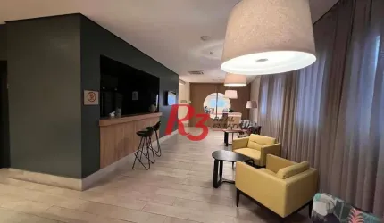 Flat com 1 dormitório à venda, 36 m² por R$ 600.000,00 - Gonzaga - Santos/SP