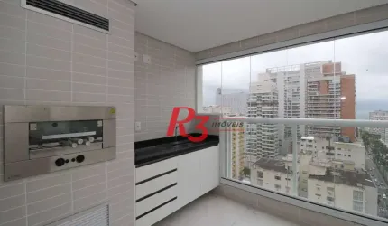 Apartamento com 3 dormitórios para alugar, 101 m² por R$ 9.000,02/mês - Gonzaga - Santos/SP