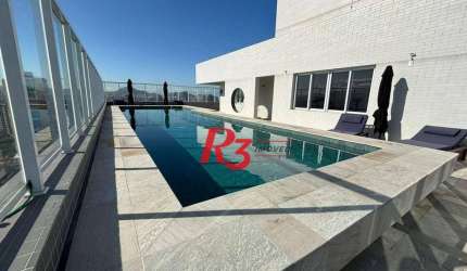 Apartamento mobiliado novo  com 2 suites lazer total para locação   por R$ 7.200/mês - Boqueirão - Santos/SP