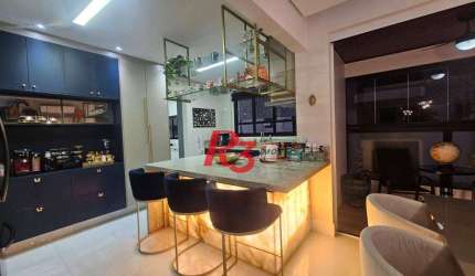 Apartamento com 3 dormitórios à venda, 120 m² por R$ 1.790.000,00 - Pompéia - Santos/SP