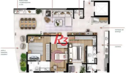 Apartamento à venda, 148 m² por R$ 1.770.792,49 - Boqueirão - Santos/SP