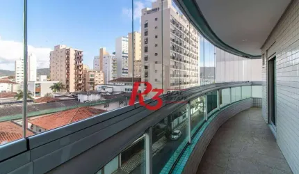 Apartamento com 4 dormitórios para alugar, 176 m² por R$ 17.760,00/mês - Ponta da Praia - Santos/SP