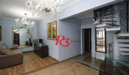 Cobertura com 5 dormitórios, 470 m² - venda por R$ 3.000.000,00 ou aluguel por R$ 23.430,00/mês - Campo Grande - Santos/SP