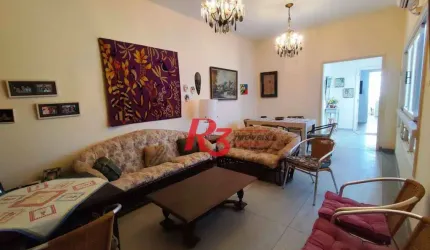 Apartamento com 3 dormitórios para alugar, 173 m² por R$ 4.700,00/mês - Gonzaga - Santos/SP