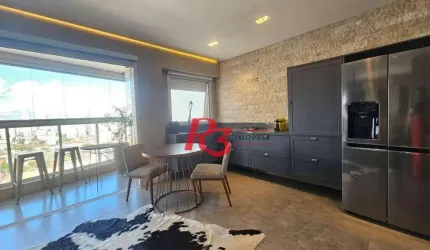 Studio com 1 dormitório à venda, 45 m² por R$ 680.000,00 - Campo Grande - Santos/SP