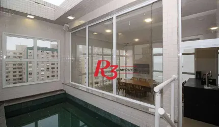 Cobertura com 3 suítes à venda, 166 m² por R$ 4.500.000 - Embaré - Santos/SP