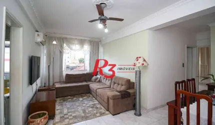 Apartamento para alugar, 77 m² por R$ 4.400,00/mês - Boqueirão - Santos/SP