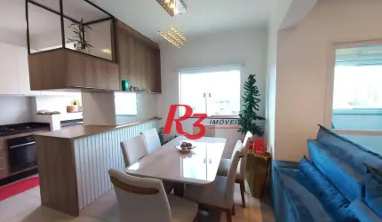 Apartamento com 2 dormitórios à venda, 68 m² por R$ 620.000,00 - Campo Grande - Santos/SP