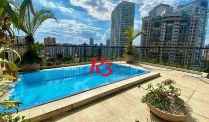Cobertura com 5 dormitórios à venda, 336 m² por R$ 3.300.000,00 - Ponta da Praia - Santos/SP