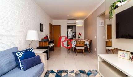 Apartamento à venda, 84 m² por R$ 1.250.000,00 - Gonzaga - Santos/SP