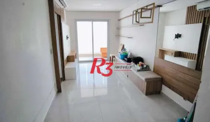 Apartamento, 65 m² - venda por R$ 950.000,00 ou aluguel por R$ 6.000,00/mês - Campo Grande - Santos/SP