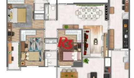 Apartamento à venda, 116 m² por R$ 1.709.000,00 - Gonzaga - Santos/SP