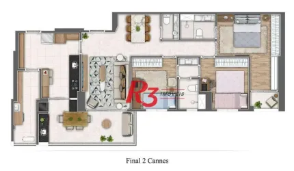 Apartamento à venda, 100 m² por R$ 1.778.000,00 - Gonzaga - Santos/SP