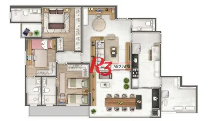 Apartamento à venda, 126 m² por R$ 2.109.000,00 - Ponta da Praia - Santos/SP