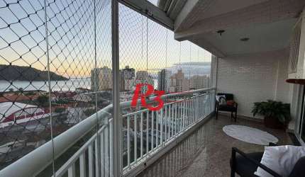 *ACEITA PERMUTA* Apartamento com 4 suítes com varanda e vista mar, 240 m² por R$ 2.200.000 - Ponta da Praia - Santos/SP