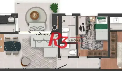 Apartamento à venda, 76 m² por R$ 830.000,00 - Embaré - Santos/SP