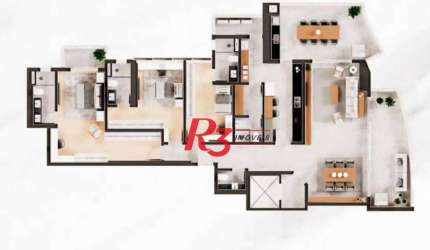 Apartamento com 3 dormitórios à venda, 227 m² por R$ 4.999.000,00 - Ponta da Praia - Santos/SP