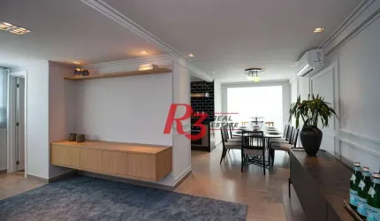 Apartamento, 150 m² - venda por R$ 1.490.000,00 ou aluguel por R$ 12.600,01/mês - Marapé - Santos/SP