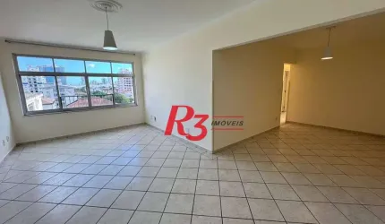 Apartamento com 3 dormitórios para alugar, 127 m² por R$ 4.250,00/mês - Aparecida - Santos/SP
